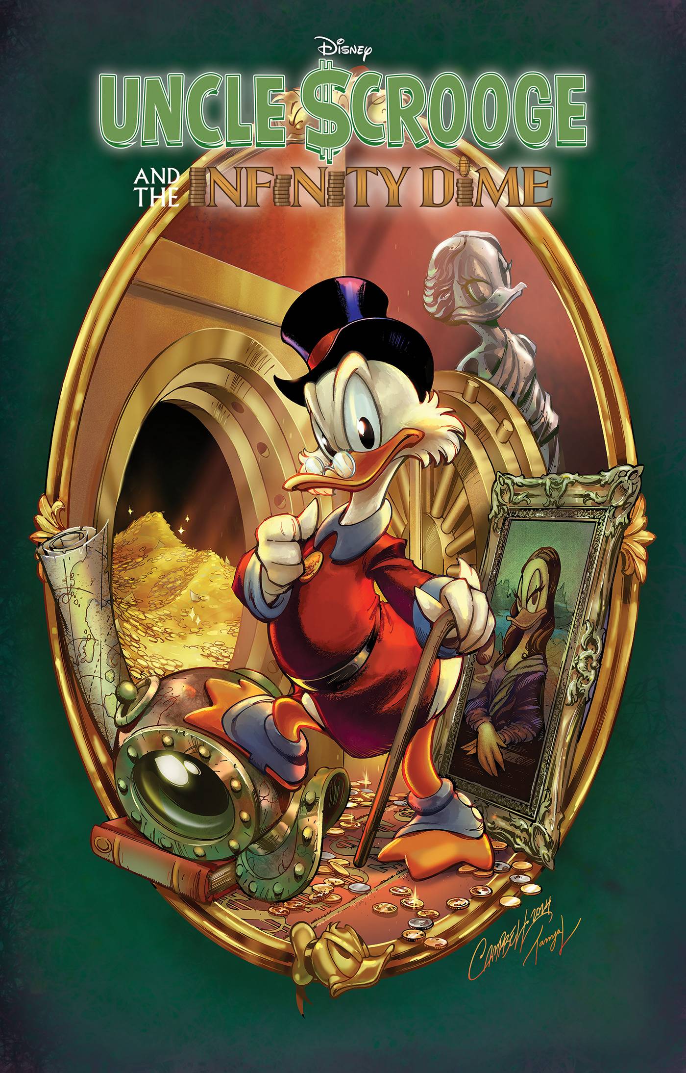 UNCLE SCROOGE INFINITY DIME GALLERY ED HC CAMPBELL DM VAR (19 Mar Release) - Comicbookeroo