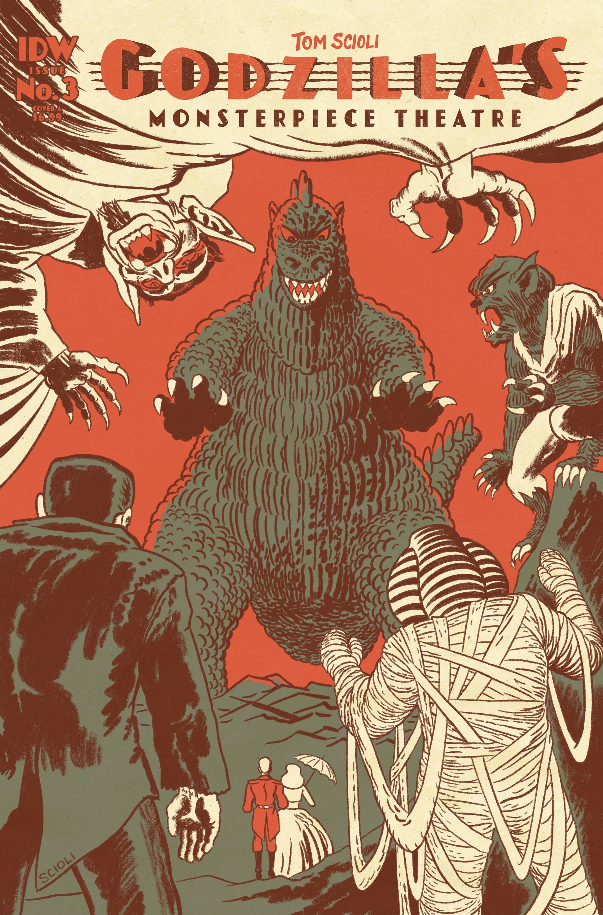 GODZILLA MONSTERPIECE THEATRE #3 CVR A SCIOLI (22 Jan Release) - Comicbookeroo