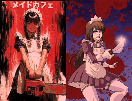 MAID CAFE #2 CVR D NAOMI GRIFFIN TODD SKULL & REMY EISU MOKHTAR HOLOFOIL FLIP VAR (22 Apr Release)