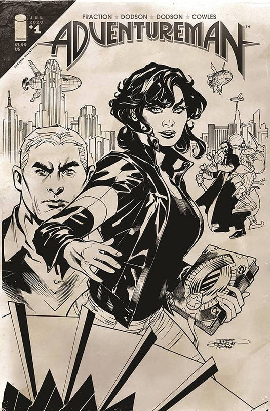 ADVENTUREMAN #1 2ND PTG VAR TERRY & RACHEL DODSON SGN (With Certificate) - Comicbookeroo