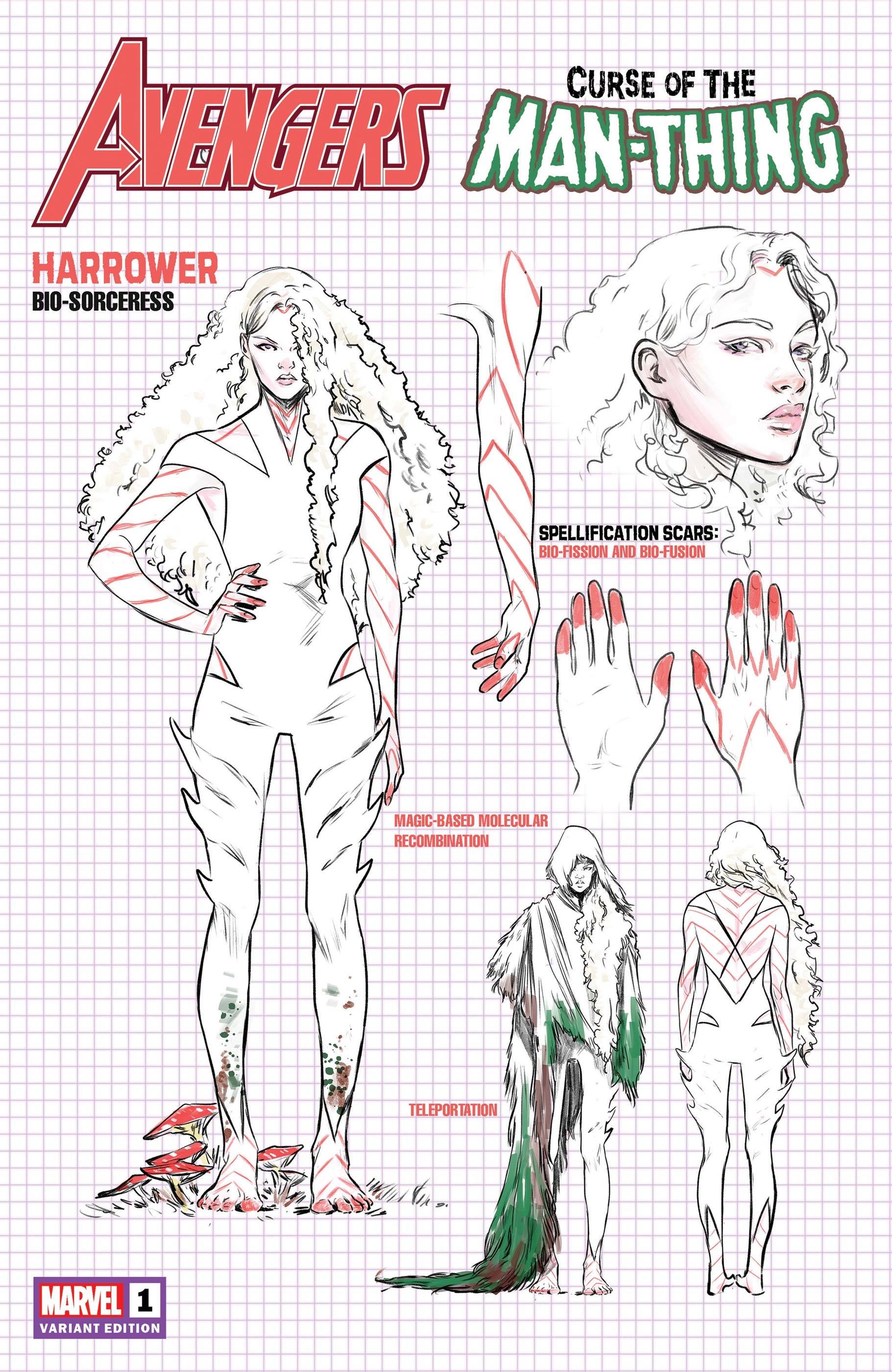 AVENGERS CURSE MAN-THING #1 CARNERO DESIGN VAR 1:10 INCV - Comicbookeroo