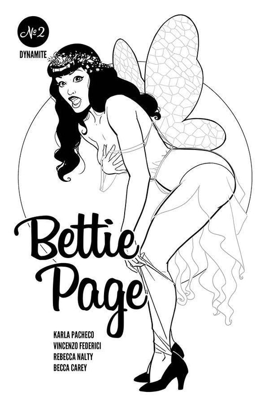 BETTIE PAGE #2 1:10 KANO B&W INCV - Comicbookeroo