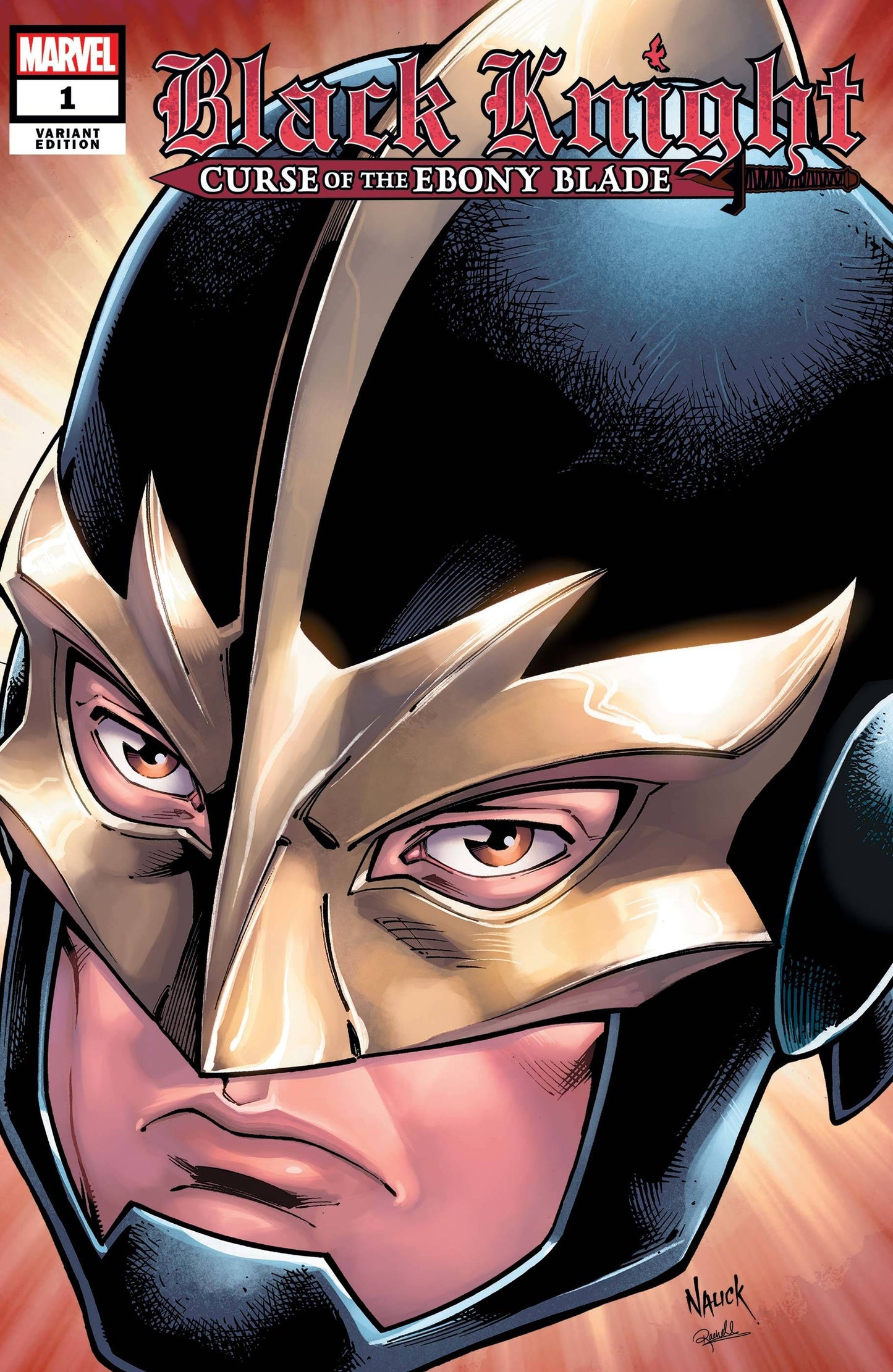 BLACK KNIGHT CURSE EBONY BLADE #1 (OF 5) NAUCK HEADSHOT VAR - Comicbookeroo