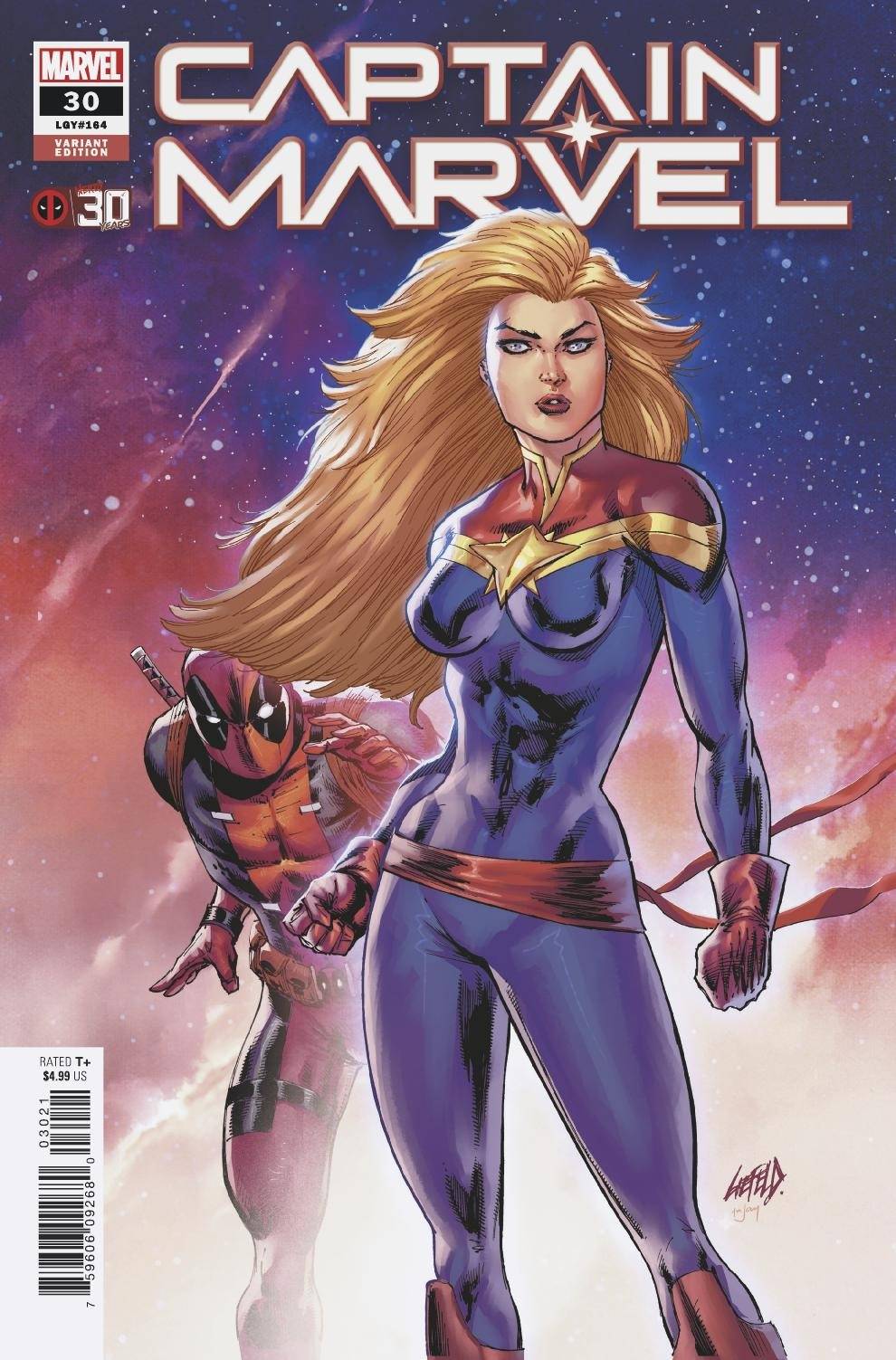 CAPTAIN MARVEL (2019) #30 LIEFELD DEADPOOL 30TH VAR - Comicbookeroo