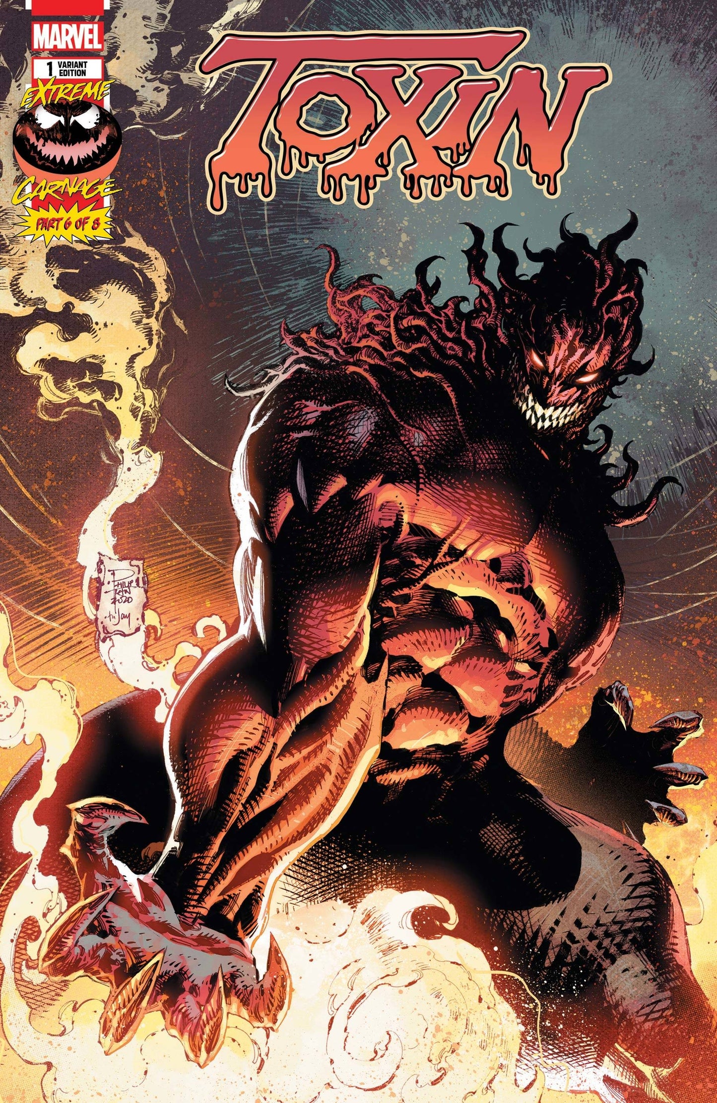 EXTREME CARNAGE TOXIN #1 TAN VAR 1:10 INCV - Comicbookeroo