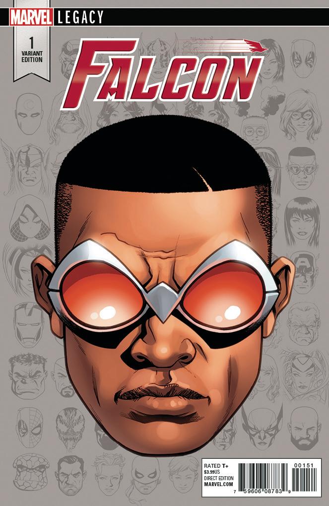 FALCON #1 1:10 MCKONE LEGACY HEADSHOT INCV LEG - Comicbookeroo