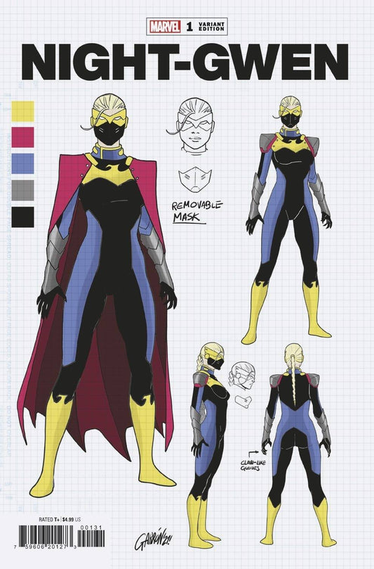 HEROES REBORN NIGHT-GWEN #1 GARRON DESIGN VAR 1:10 INCV - Comicbookeroo