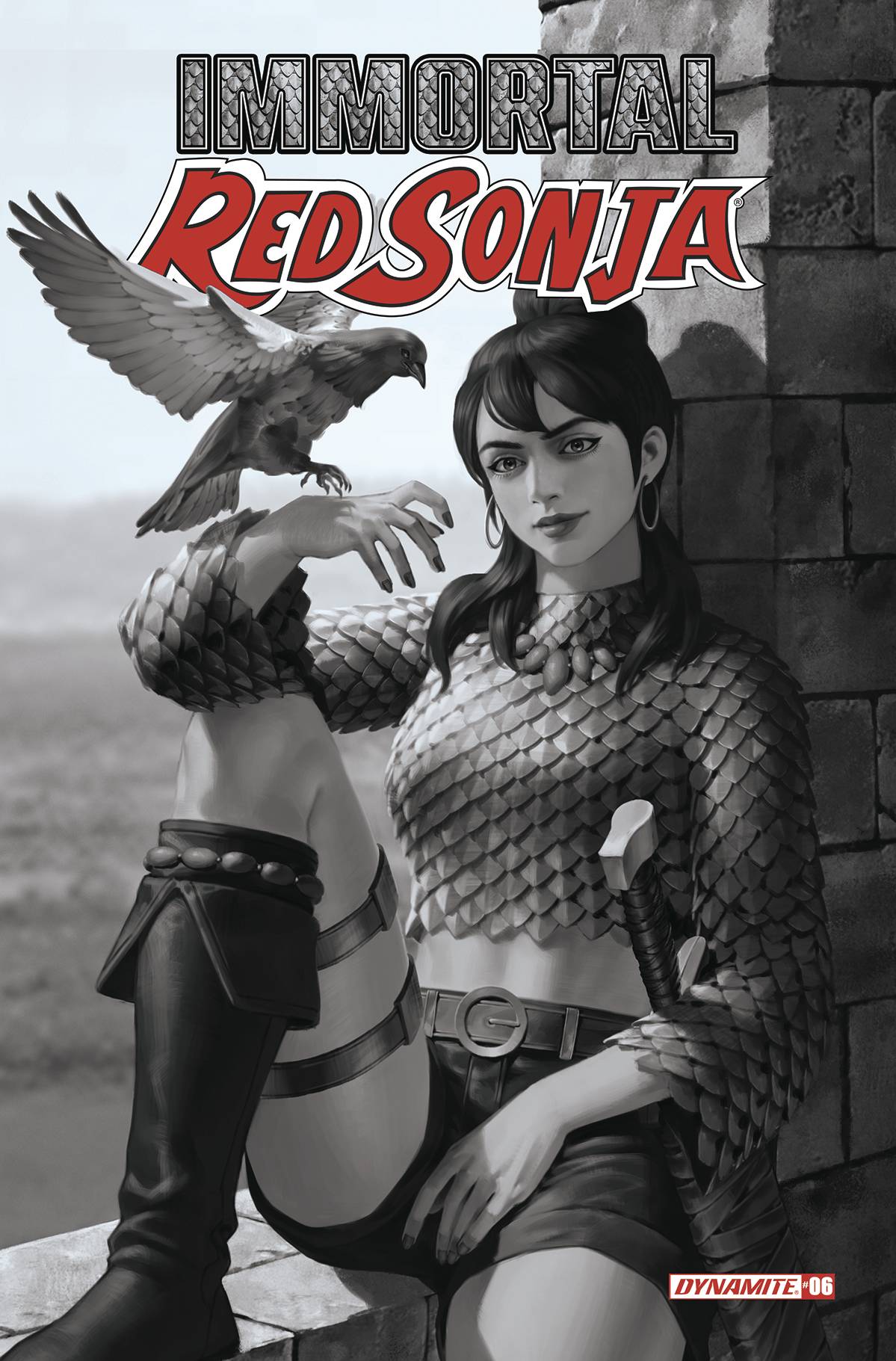 IMMORTAL RED SONJA #6 CVR N 1:7 FOC INCV JUNGGEUN YOON BW - Comicbookeroo