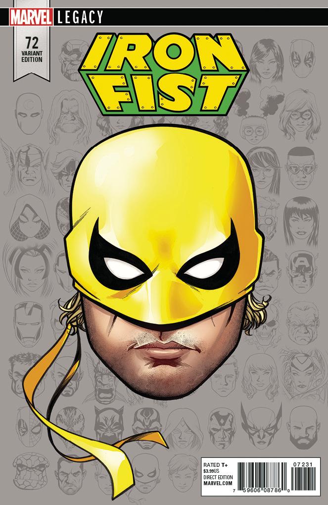 IRON FIST #73 1:10 MCKONE LEGACY HEADSHOT INCV LEG - Comicbookeroo