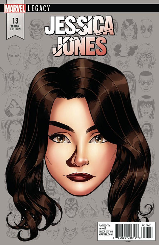 JESSICA JONES #13 1:10 MCKONE LEGACY HEADSHOT INCV LEG - Comicbookeroo