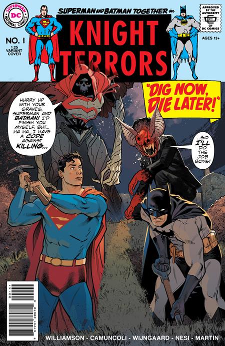 KNIGHT TERRORS #1 (OF 4) CVR E INC 1:25 EVAN DOC SHANER HOMAGE CARD STOCK VAR - Comicbookeroo