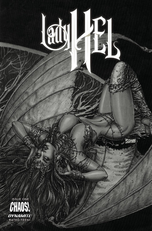 LADY HEL #1 CVR U 1:7 FOC INCV CHIN B&W - Comicbookeroo