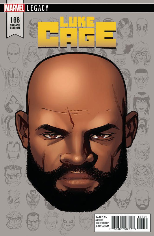 LUKE CAGE #166 1:10 MCKONE LEGACY HEADSHOT INCV LEG - Comicbookeroo