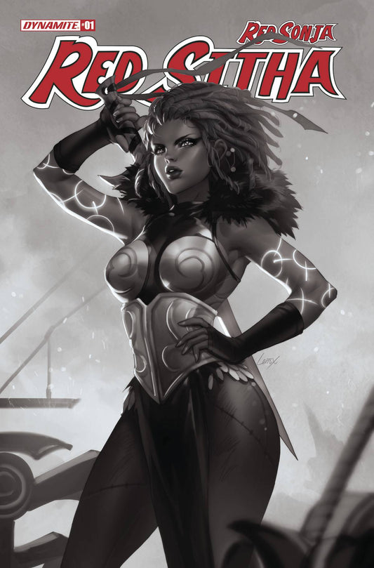 RED SONJA RED SITHA #1 CVR S 1:11 FOC INCV LEIRIX B&W - Comicbookeroo