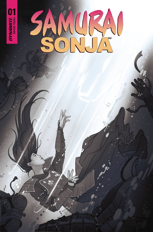 SAMURAI SONJA #1 CVR W 1:10 FOC INCV GANUCHEAU B&W - Comicbookeroo