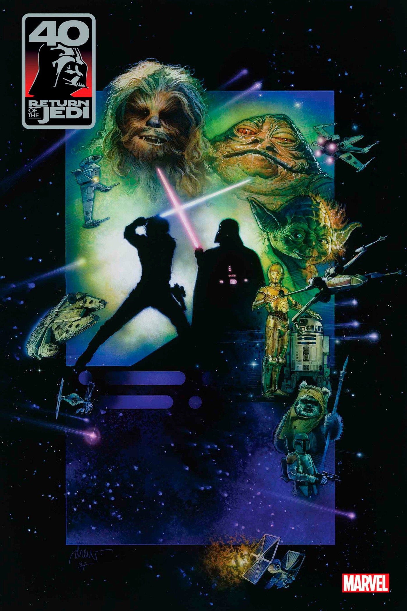 STAR WARS RETURN OF JEDI 40TH ANN COVERS SPROUSE #1 MOVIE VAR - Comicbookeroo
