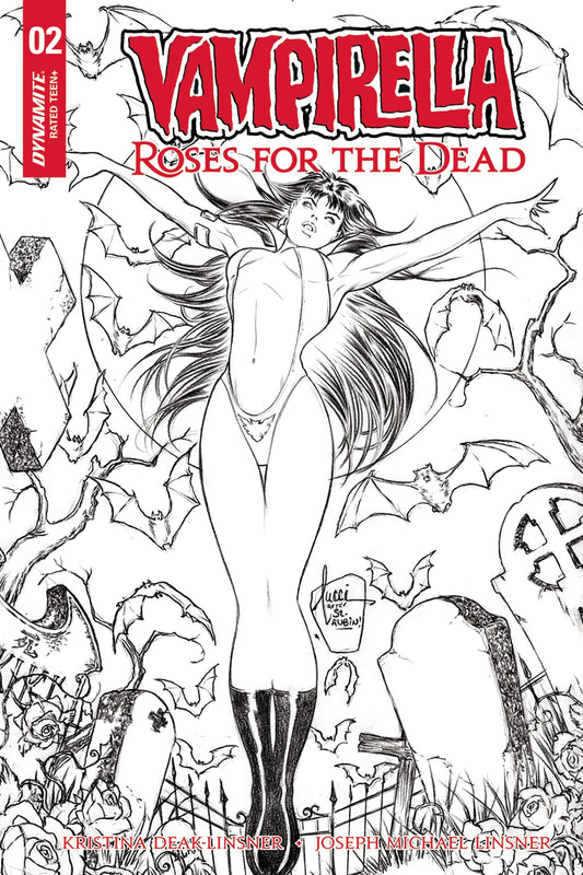 VAMPIRELLA ROSES FOR DEAD #2 (OF 4) 1:10 INCV TUCCI B&W ( - Comicbookeroo