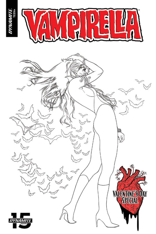 VAMPIRELLA VALENTINES DAY SPECIAL #1 1:10 GUNDUZ B&W INCV - Comicbookeroo