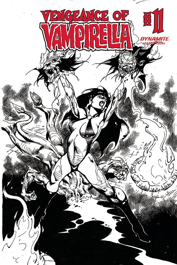 VENGEANCE OF VAMPIRELLA #11 1:11 CASTRO B&W FOC INCV - Comicbookeroo