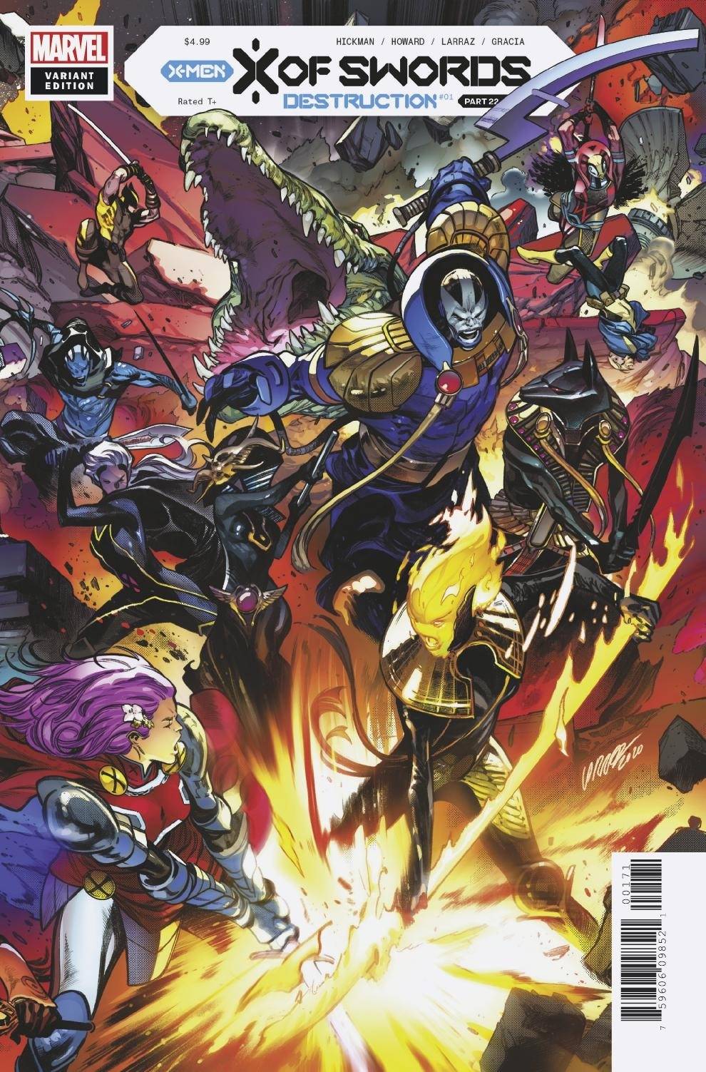 X OF SWORDS DESTRUCTION #1 LARRAZ CONNECTING VAR - Comicbookeroo